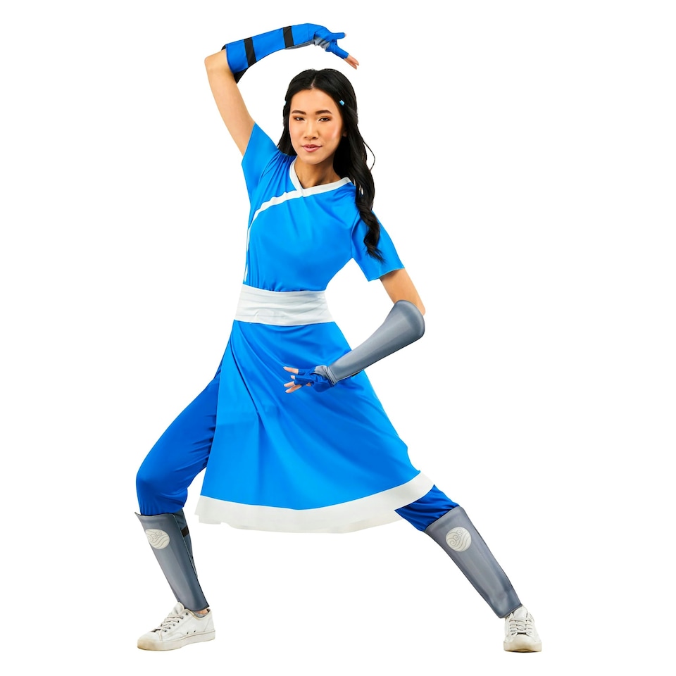 Avatar: The Last Airbender Unisex Adult Katara Costume Dress - Blue/White - S S