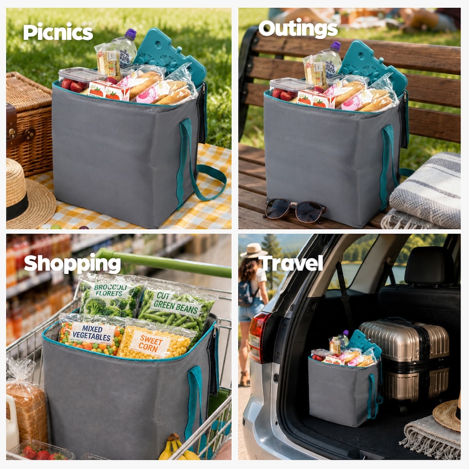 image 1 of LIVIVO 28L Cool Bag with BPA Free Ice Block and Shoulder Strap