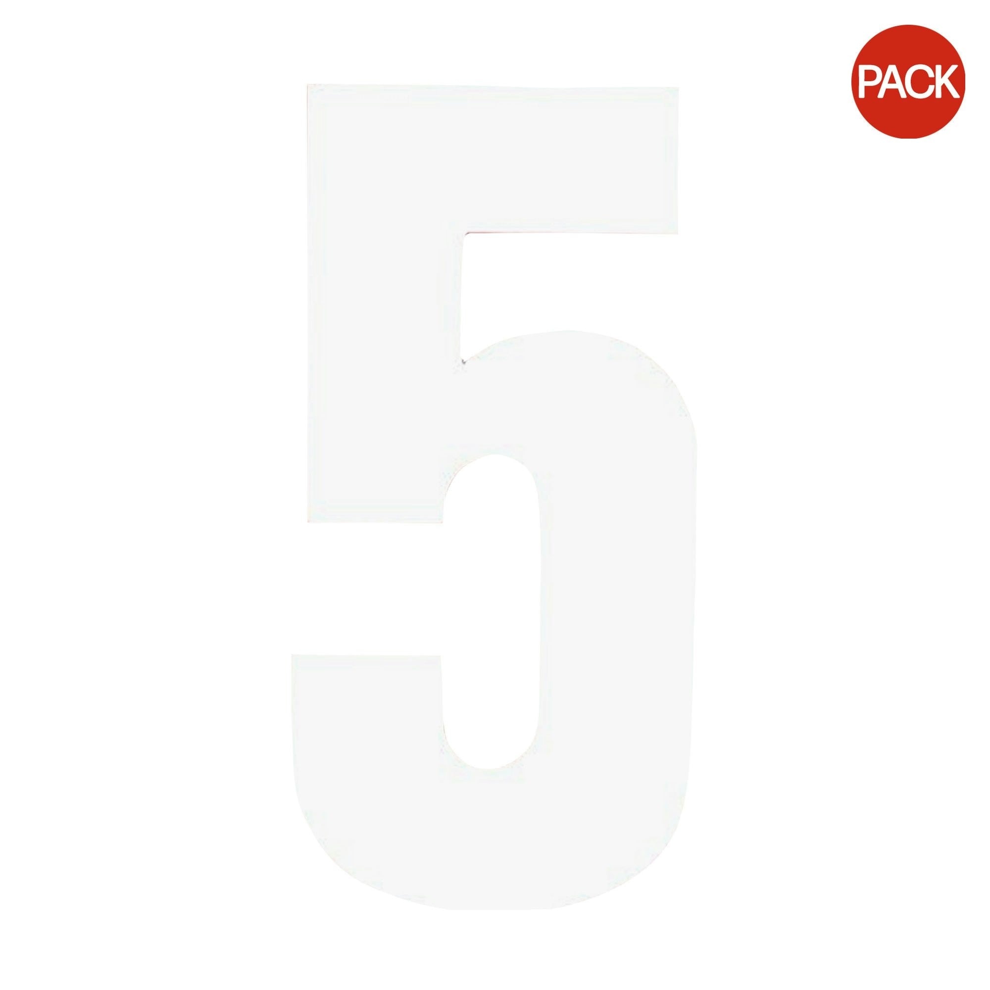 Securit 5 Bin Number (Pack of 2) - White - One Size