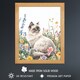 image 2 of Ragdoll Cat Lover Pet Wildflower Floral Portrait Wood Framed Wall Art Print