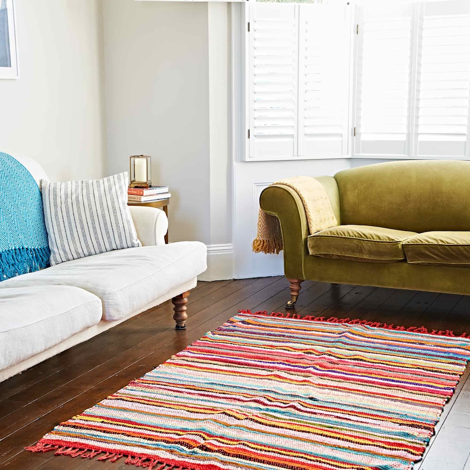 Multicoloured Recycled Rag Rug