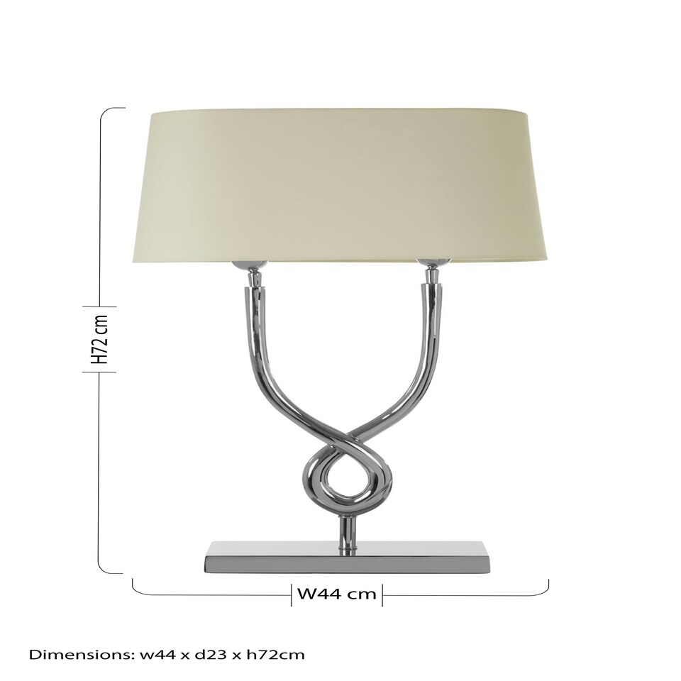 image 1 of Interiors by Premier Table Lamp with Cross Base Silver