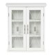 image 1 of Teamson Home Wooden Bathroom Wall Cabinet White With 2 Glass Doors