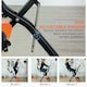 image 3 of SPORTNOW Folding Exercise Bike with Arm Bands and Hand Pulse Sensor, Orange