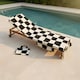 image 3 of OHS Checkerboard Beach Towel with Bag Quick Dry Absorbent Travel Spa | Multi | Checkerboard | One size
