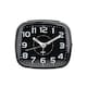 image 1 of Hometime Alarm Clock Square with Illuminated Button - Black Case Black