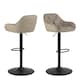 image 1 of Brooke Swivel Bar Stool with Height Adjustable Function in Beige.