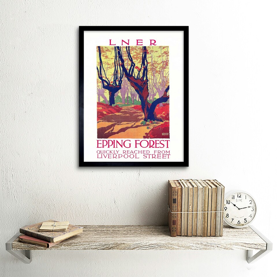 image 1 of Vintage Advert LNER Epping Forest Liverpool Travel Framed Wall Art Print