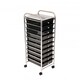 image 1 of 10 Drawer Storage Mobile Makeup Salon Trolley Portable Organiser | Black