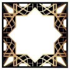 Art deco star border (Picture Frame) Black | XL