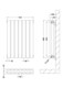 image 8 of Embrace Horizontal Double Panel Radiator, 600mm x 412mm - Anthracite | Grey | Anthracite | 1