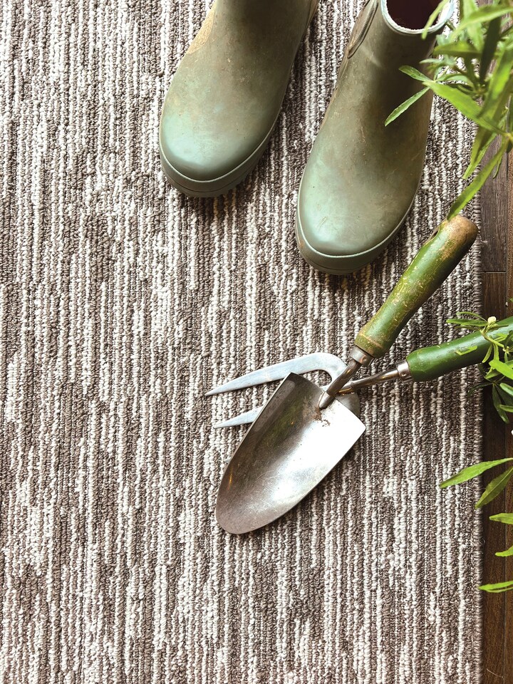 image 1 of My Stain Resistant Mat Broken Stripe Stone 67x100