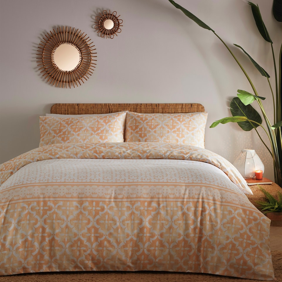 image 1 of Medina Duvet Cover Set Orange King Orange | King