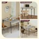 image 3 of HOMCOM Folding Dining Table, Drop Leaf Table for 2-4 People, Grey