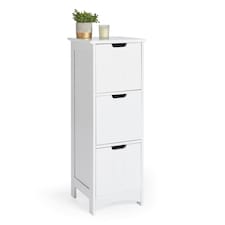 VonHaus Holbrook 3 Drawer White Bathroom Drawers