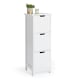image 1 of VonHaus Holbrook 3 Drawer White Bathroom Drawers