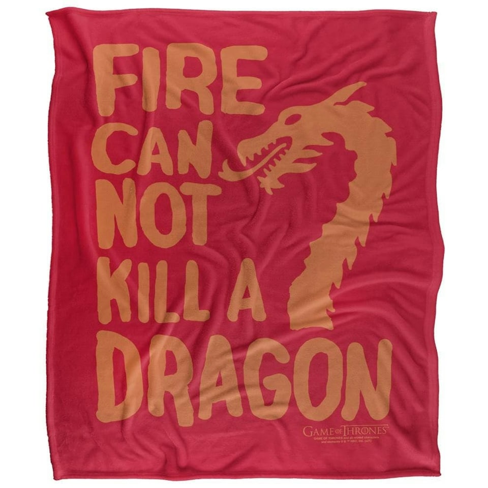 image 1 of Game Of Thrones Fire Cannot Kill A Dragon Blanket - Multicoloured - One Size
