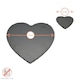 image 3 of Argon Tableware 12 Piece Heart Slate Placemats & Coasters Set | Grey | Grey