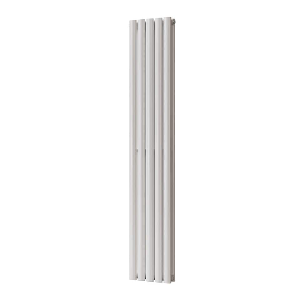 image 1 of Omeara Vertical Double Panel Heated Bathroom Radiator - White - (H) 1600mm x (W) 290mm