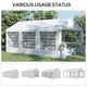 image 8 of Outsunny 6 x 3m Garden Gazebo Marquee Party Tent Wedding Portable Garage Carport shelter Car Canopy Outdoor Heavy Duty Steel Frame Waterproof Rot Resistant