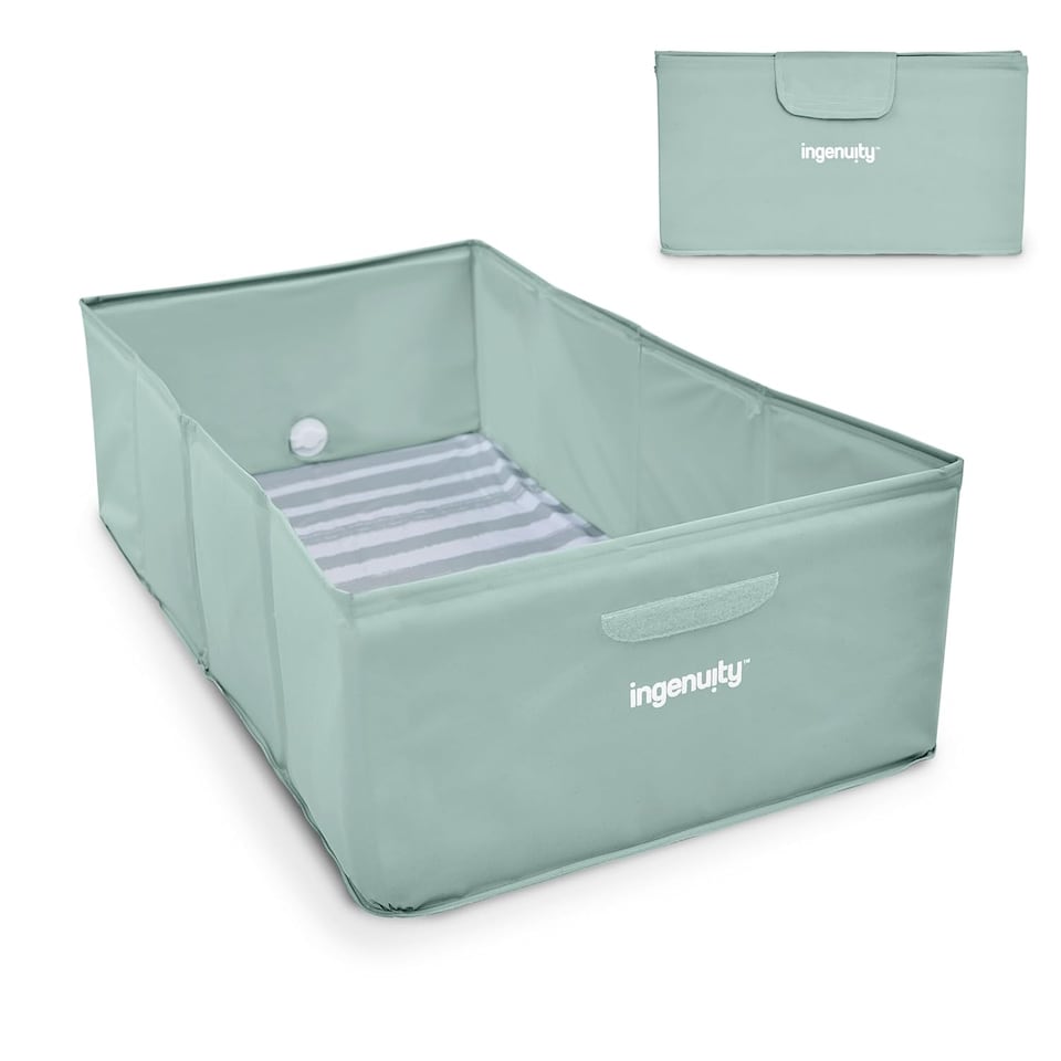 image 1 of Ingenuity Tuckaway Toddler Tub, Converts Shower to Tub, Folds to Store, Easy to Clean, No Assembly Required, 12M-5Y