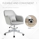 image 5 of Vinsetto Office Chair with Electric Vibration Massage Lumbar Pillow, Grey