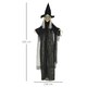 image 7 of HOMCOM Hanging Witch Prop Life Size with Light Up Eyes, Talking Sound