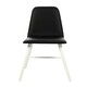 image 1 of Interiors by Premier Black Leather Effect Dining Chair with White Legs, High Quality Leather Chair, Accent Chair, Borg Chair