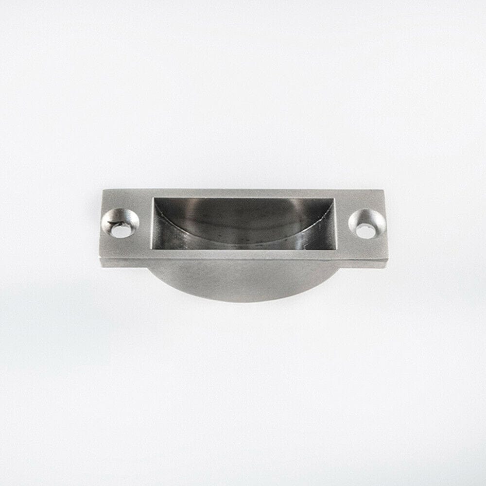 Loops Recessed Floor Flush Bolt Socket 62 x 25mm 53mm Fixing Centres Chrome