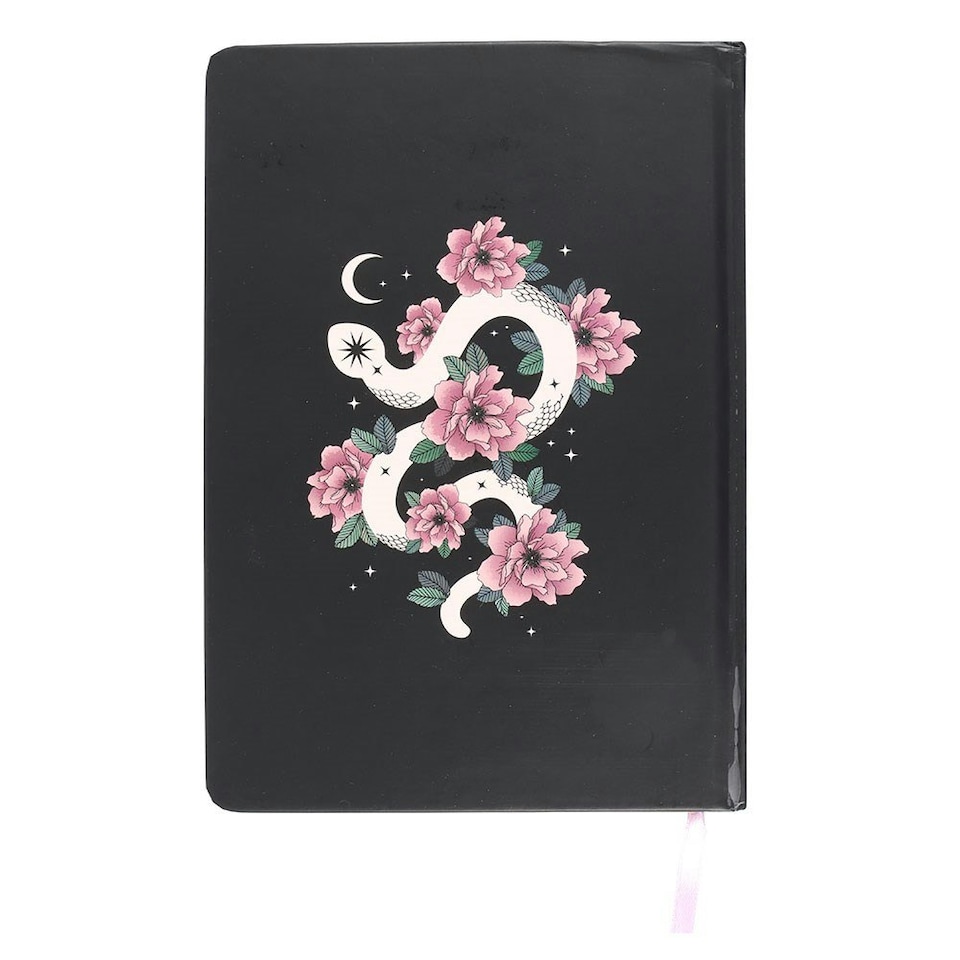 image 1 of Something Different Serpentine Floral Snake A5 Notebook - Black/Pink/White - One Size