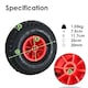 image 9 of Oypla 2x 10" 3.00-4 Plastic Rim Sack Truck Replacement Pneumatic Tyre Wheel