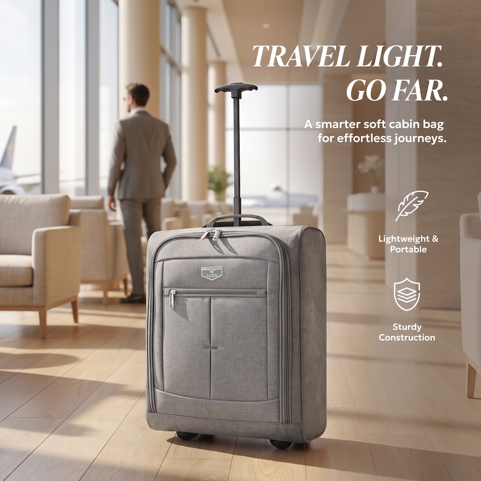 image 1 of Lugg Mars Soft Cabin Bag with Wheels 56x45x25cm for EasyJet Overhead Locker