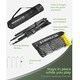 image 2 of Gr8 Home Yellow Black 4m Badminton Net Post Set Portable Volleyball Pickleball Tennis
