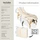 image 6 of Massage Table 3 Zones Massage Table Massage Bed Cosmetic With Lounger Bag Head- And Armrests | Cream | beige | 1