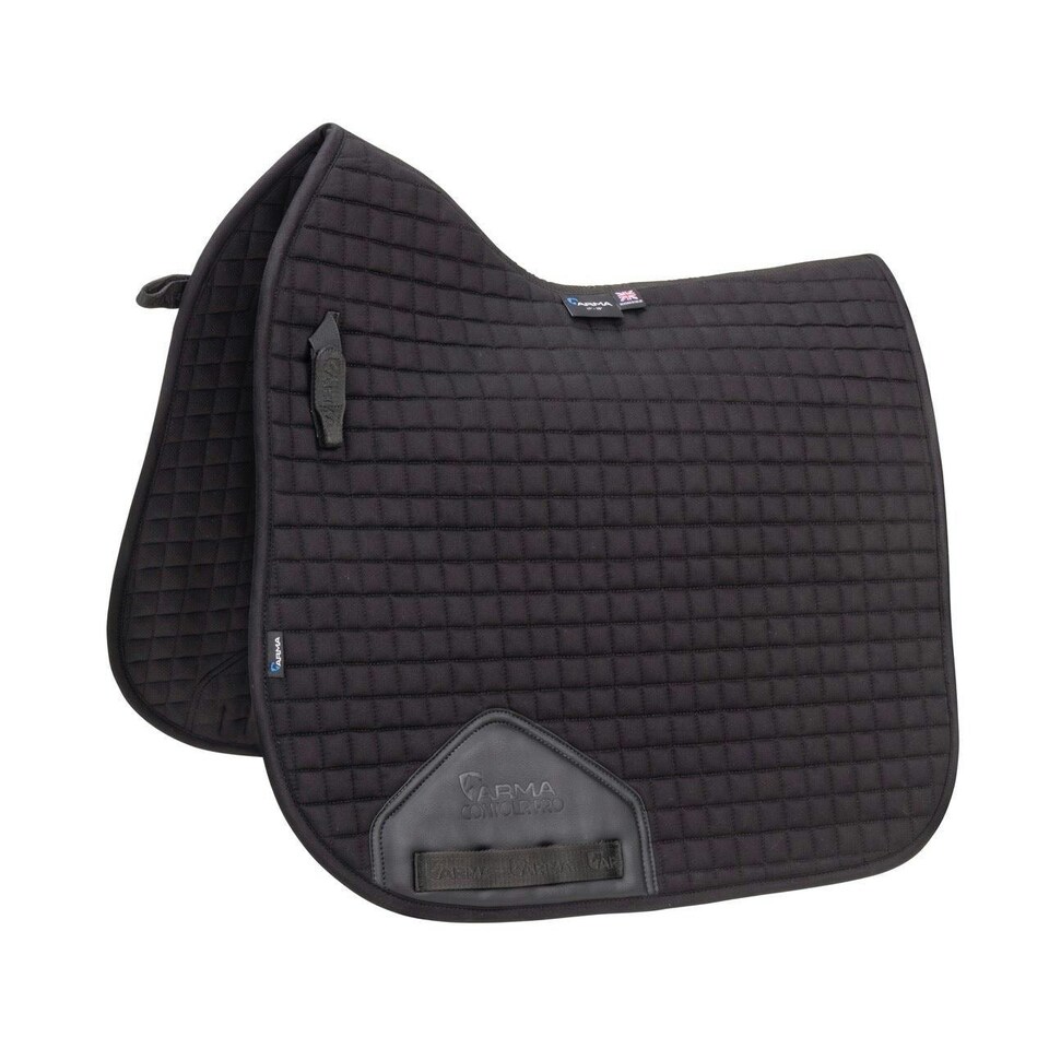 image 1 of ARMA Deluxe Cotton Dressage Saddlecoth Black | Size: 17 Inch-18 Inch
Colour: Black
