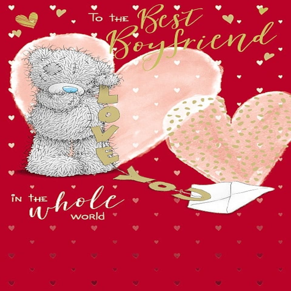 image 1 of Me To You Bear Best Boyfriend Valentine's Day Card