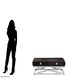 image 4 of Kensington Townhouse Hair On Hide Coffee Table Black