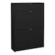 image 1 of Shoes Shoe Cabinet 2 Flip Down Doors + 1 Drawer in Matt Black