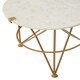 image 4 of Interiors by Premier Stylish Angular Accent Table, Gold Finish Round Table, Bedside Table With Marble Top, Metallic Table Gold