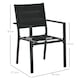 image 7 of Outsunny 2 PCs Dining Chairs, Stackable Design Aluminium Outdoor Armchairs Black