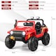 image 2 of COSTWAY 2-Seater Powered Electric UTV Large Kids car Red