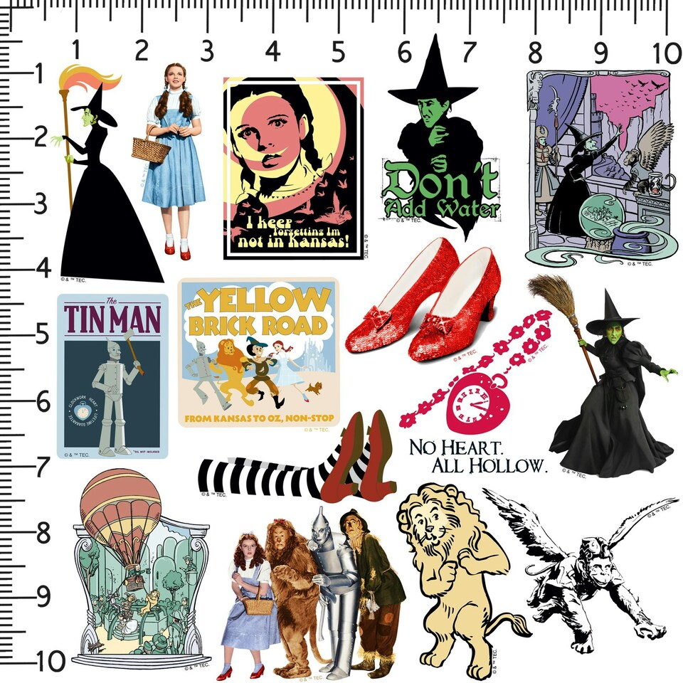 image 1 of The Wizard Of Oz Deluxe Assorted Designs Stickers (Pack of 100) - Multicoloured - One Size