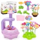 image 1 of DIY Flower Bouquet Craft Kit for Kids – Decorate with Press Machine, Colorful Petals, Basket & Vase