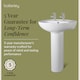 image 6 of Balterley Adley Round 2 Tap Hole Ceramic Basin with Full Pedestal Bathroom Sink Traditional Pillar Tap Design | White | White