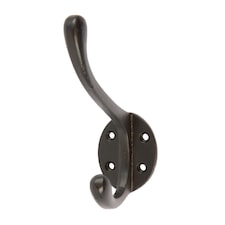 Hammer & Tongs Hat & Coat Hook - W40mm x H105mm - Black