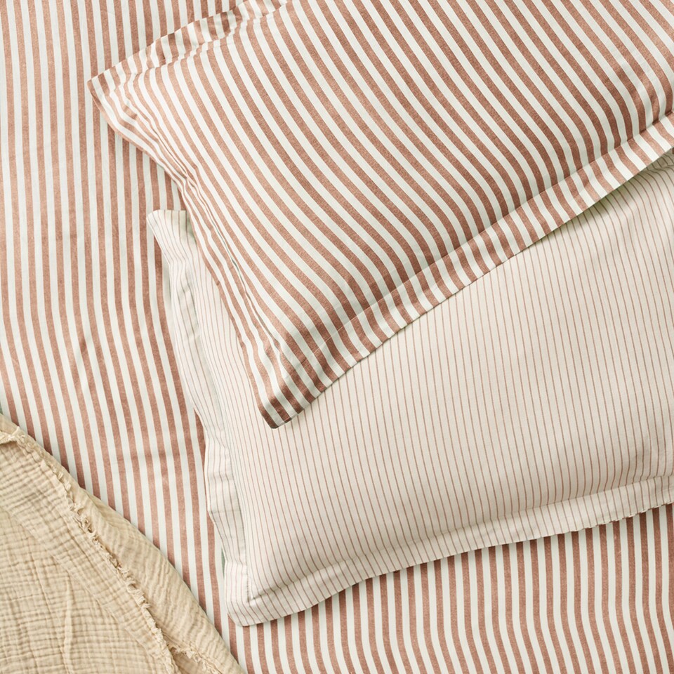 Yard Hebden Striped 100% Cotton Pillowcase Pair