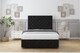 image 2 of Sloomy Watson Black Plush Divan Bed Base 2 Drawers Foot-End With 54 Inch Floor Standing Headboard & 12 Inch Matching Footboard | Black | Black | Super King | 1