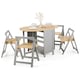 image 1 of VonHaus Firbeck Foldable Table and Chairs Set 4 for Dining Room
