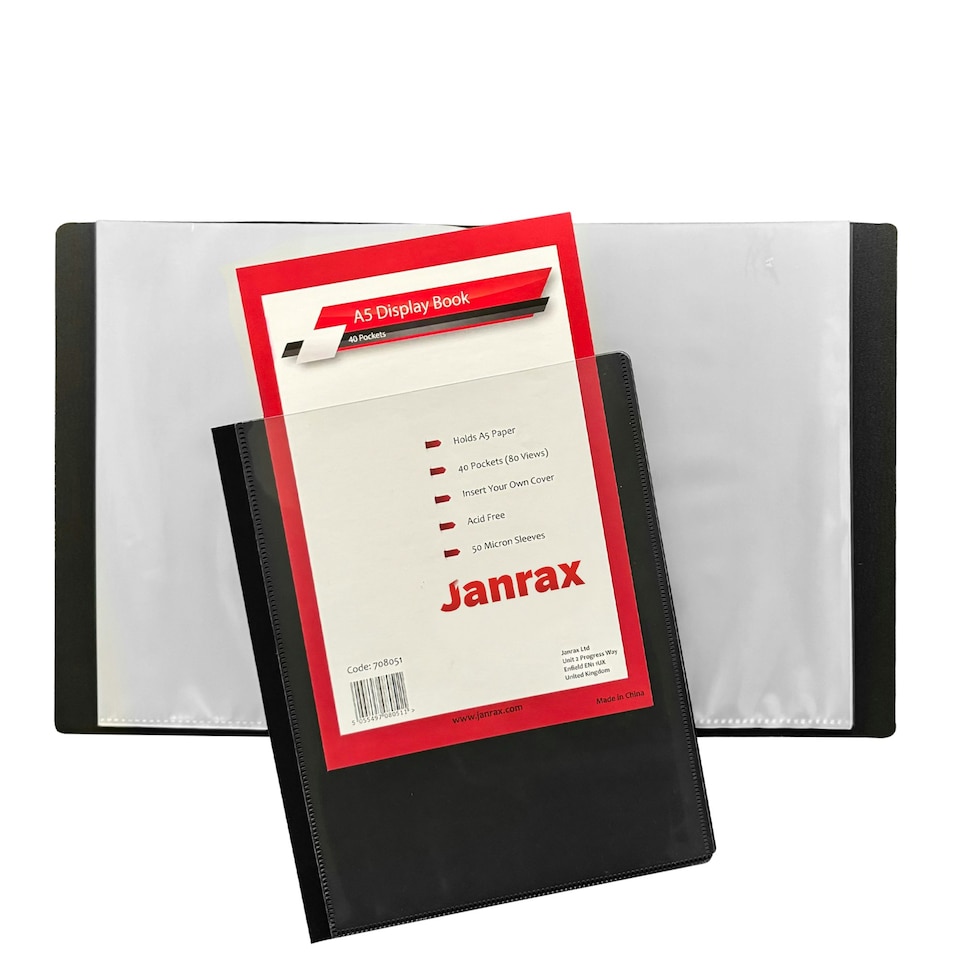 image 1 of Janrax A5 Presentation Display Book 40 Pockets (80 Views)