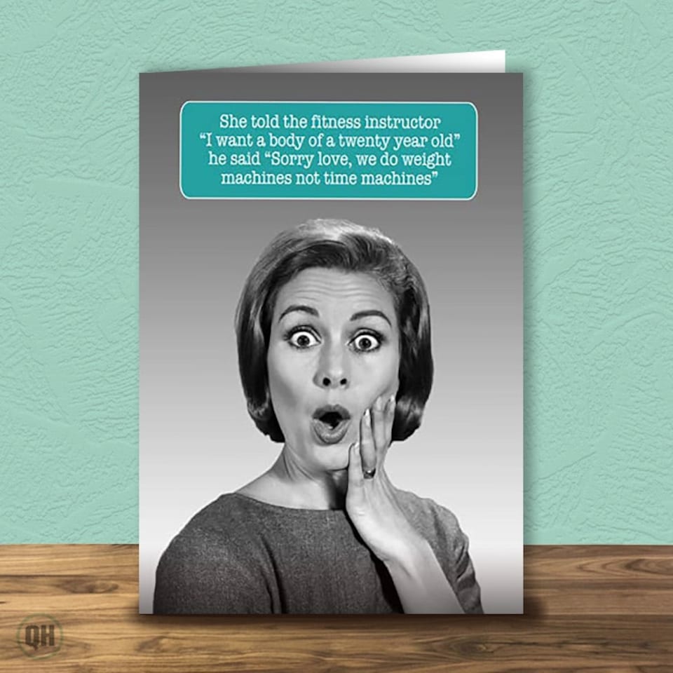 Weight Machines Not Time Machines Birthday Card